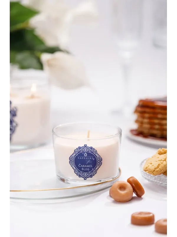 Caramel Bliss Doğal Soya Mum – 220 g