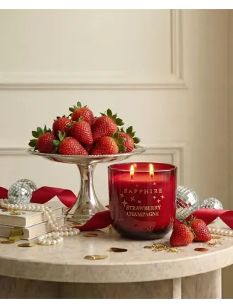 Strawberry Champagne Doğal Soya Mum – 400 g