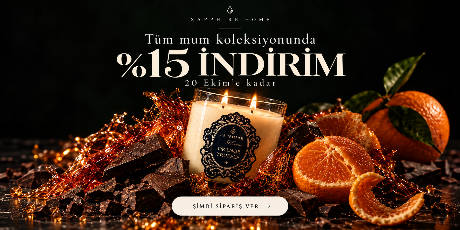 Sapphire Home tüm mum koleksiyonunda %15 indirim, 20 Ekim’e kadar