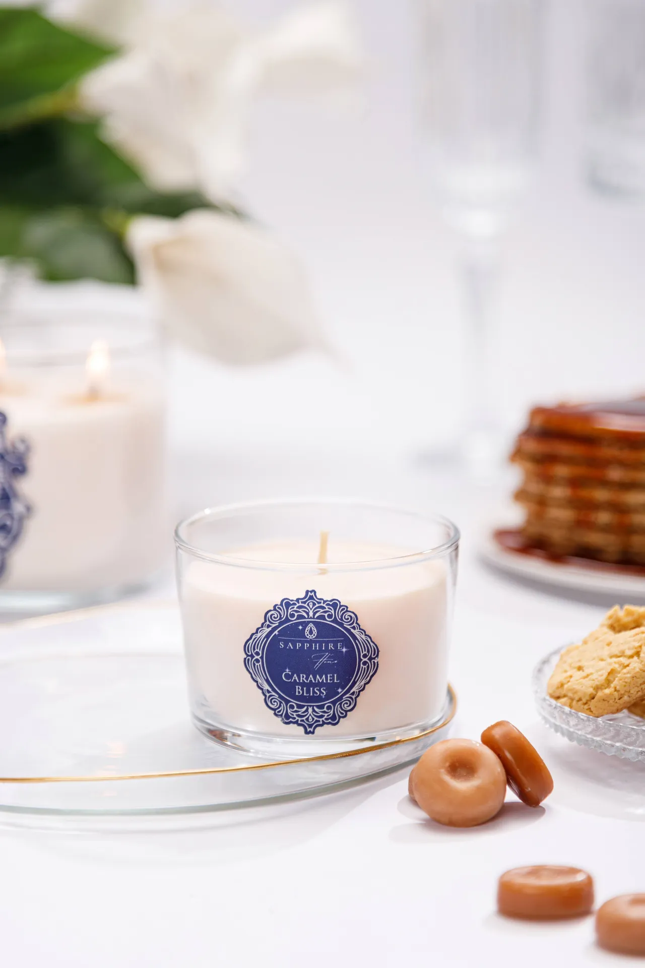 Caramel Bliss Doğal Soya Mum – 220 g