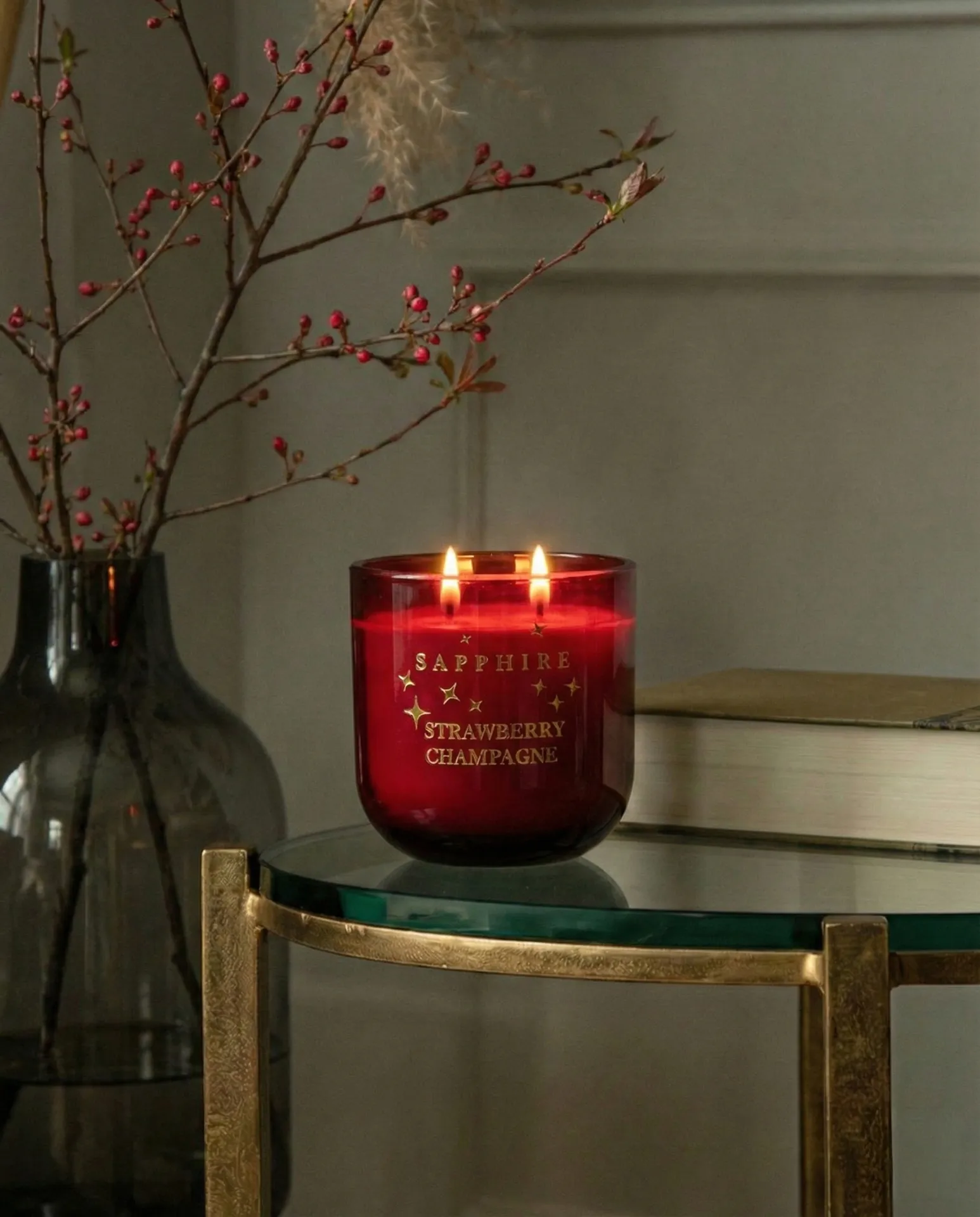 Strawberry Champagne Doğal Soya Mum – 400 g