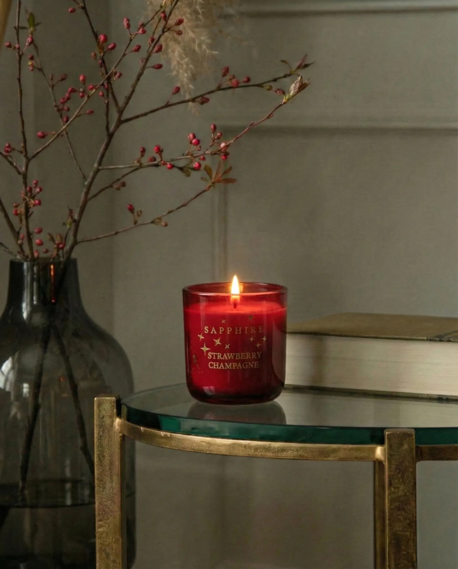 Strawberry Champagne Doğal Soya Mum – 250 g