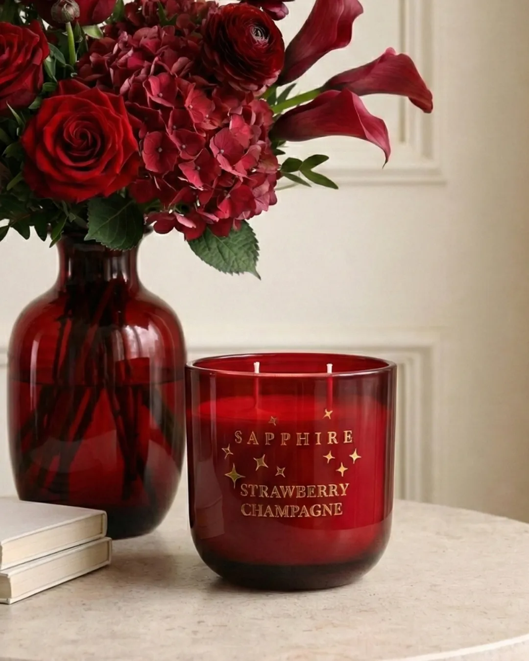 Strawberry Champagne Doğal Soya Mum – 400 g detay görseli 3