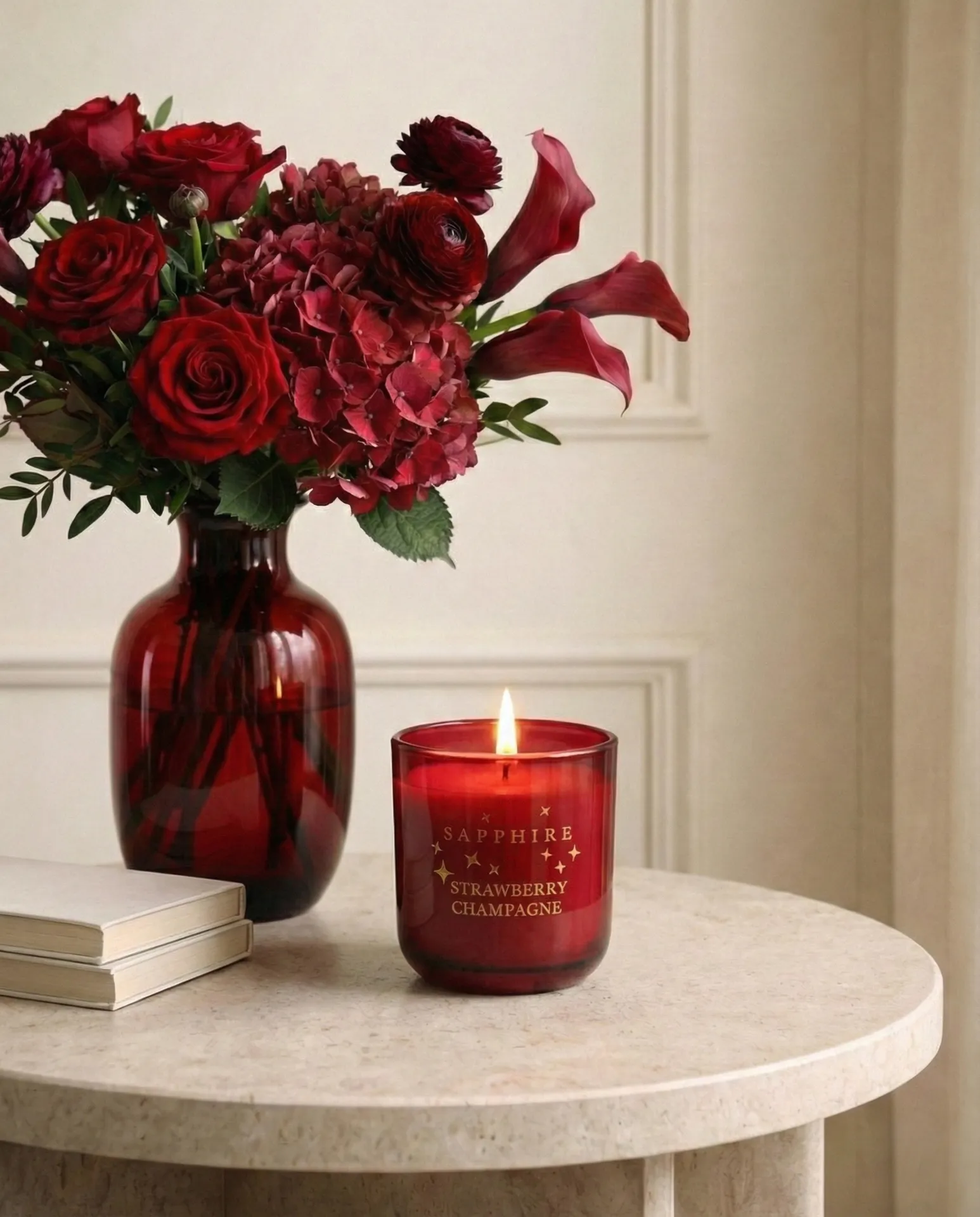 Strawberry Champagne Doğal Soya Mum – 250 g