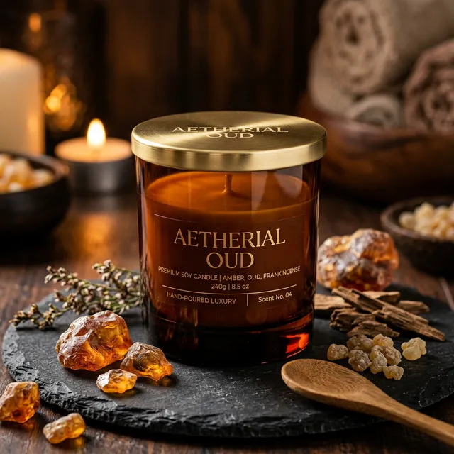 Amber Doğal Soya Mum – 400 g